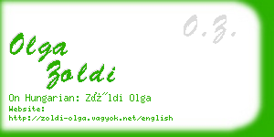 olga zoldi business card